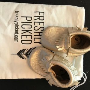 Gold Freshly Picked Moccasins